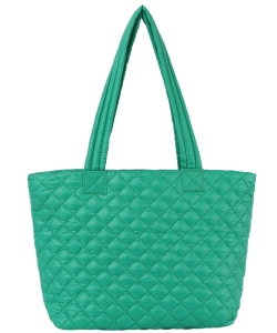 Quilted Puffy Tote Bag JYE-0503 EMERALD